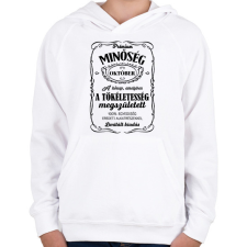 PRINTFASHION Prémium minőség - Hónappal (fekete) - Gyerek kapucnis pulóver - Fehér gyerek pulóver, kardigán