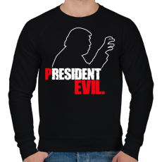 PRINTFASHION President Evil - Férfi pulóver - Fekete