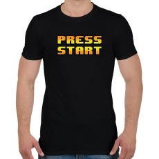 PRINTFASHION Press Start - Férfi póló - Fekete