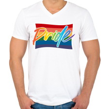 PRINTFASHION pride abstract - Férfi V-nyakú póló - Fehér férfi póló