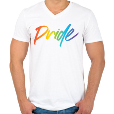 PRINTFASHION Pride-PNG-Photo - Férfi V-nyakú póló - Fehér