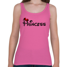 PRINTFASHION Princess fekete felirat - Női atléta - Rózsaszín női trikó