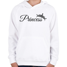 PRINTFASHION Princess - Gyerek kapucnis pulóver - Fehér gyerek pulóver, kardigán