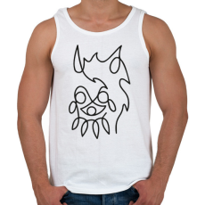 PRINTFASHION Princess Mononoke - Férfi atléta - Fehér
