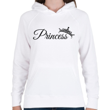PRINTFASHION Princess - Női kapucnis pulóver - Fehér női pulóver, kardigán