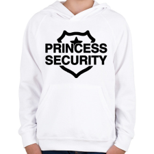 PRINTFASHION Princess security - Gyerek kapucnis pulóver - Fehér gyerek pulóver, kardigán
