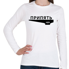 PRINTFASHION Pripjaty - Női hosszú ujjú póló - Fehér női póló