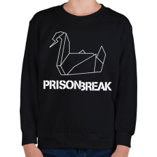PRINTFASHION prison break fehér - Gyerek pulóver - Fekete