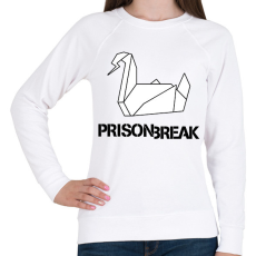 PRINTFASHION prison break fekete - Női pulóver - Fehér