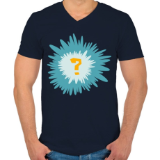 PRINTFASHION Problem? - Férfi V-nyakú póló - Sötétkék