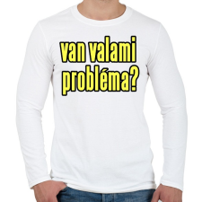 PRINTFASHION probléma - Férfi hosszú ujjú póló - Fehér férfi póló