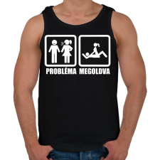 PRINTFASHION Probléma megoldva - Férfi atléta - Fekete atléta, trikó