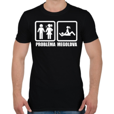 PRINTFASHION Probléma megoldva - Férfi póló - Fekete