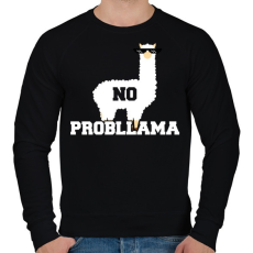 PRINTFASHION Probllama - Férfi pulóver - Fekete