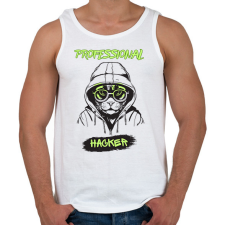 PRINTFASHION Professional Hacker - Férfi atléta - Fehér atléta, trikó