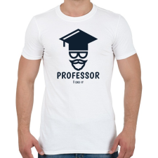 PRINTFASHION Professor - I did it - Férfi póló - Fehér férfi póló