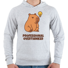 PRINTFASHION Professzionális túlgondolkodó - Férfi kapucnis pulóver - Sport szürke férfi pulóver, kardigán