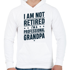 PRINTFASHION Profi nagypapa póló - Férfi kapucnis pulóver - Fehér