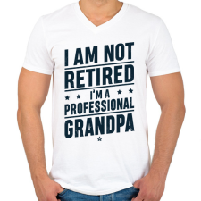 PRINTFASHION Profi nagypapa póló - Férfi V-nyakú póló - Fehér férfi póló