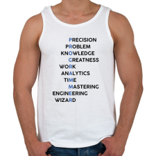 PRINTFASHION Programmer (black) - Férfi atléta - Fehér atléta, trikó