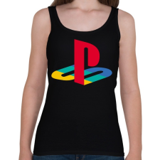 PRINTFASHION PS 2 Logo - Női atléta - Fekete női trikó