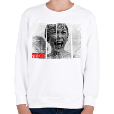 PRINTFASHION Psycho - Gyerek pulóver - Fehér gyerek pulóver, kardigán