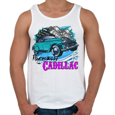 PRINTFASHION Psychobilly - Férfi atléta - Fehér