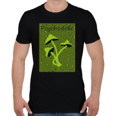 PRINTFASHION Pszichedelikus gomba - Férfi póló - Fekete