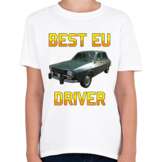PRINTFASHION PUBG - Best EU Driver - Gyerek póló - Fehér