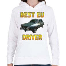 PRINTFASHION PUBG - Best EU Driver - Női kapucnis pulóver - Fehér