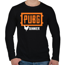 PRINTFASHION PUBG DINNER - Férfi hosszú ujjú póló - Fekete férfi póló