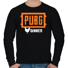 PRINTFASHION PUBG DINNER - Férfi pulóver - Fekete