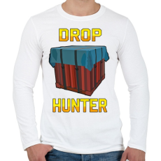 PRINTFASHION PUBG - Drop Hunter - Férfi hosszú ujjú póló - Fehér