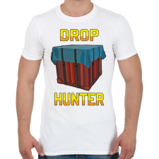 PRINTFASHION PUBG - Drop Hunter - Férfi póló - Fehér férfi póló