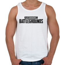 PRINTFASHION PUBG - Férfi atléta - Fehér atléta, trikó