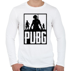 PRINTFASHION PUBG - Férfi hosszú ujjú póló - Fehér