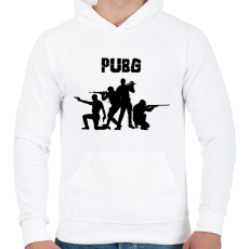 PRINTFASHION Pubg - Férfi kapucnis pulóver - Fehér