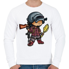 PRINTFASHION PUBG - Férfi pulóver - Fehér