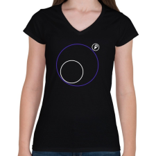 PRINTFASHION PUBG körön kívül - Női V-nyakú póló - Fekete női póló