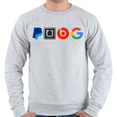 PRINTFASHION PUBG logo paródia - Férfi pulóver - Sport szürke