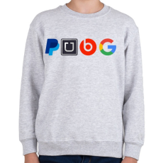 PRINTFASHION PUBG logo paródia - Gyerek pulóver - Sport szürke