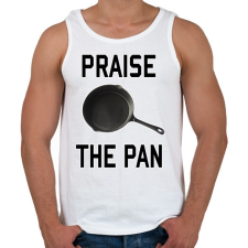 PRINTFASHION PUBG - Praise the Pan - Férfi atléta - Fehér atléta, trikó