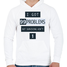 PRINTFASHION Pubg Surviving - Férfi kapucnis pulóver - Fehér
