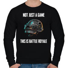 PRINTFASHION PUBG - This is Battle Royale (Fehér) - Férfi pulóver - Fekete férfi pulóver, kardigán