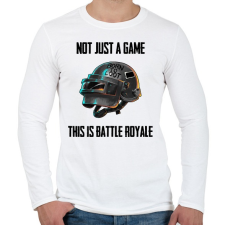 PRINTFASHION PUBG - This is Battle Royale (Fekete) - Férfi hosszú ujjú póló - Fehér férfi póló