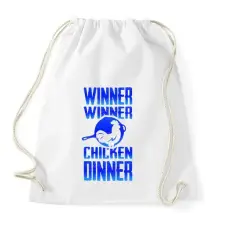 PRINTFASHION PUBG - WINNER (Kék) - Sportzsák, Tornazsák - Fehér tornazsák