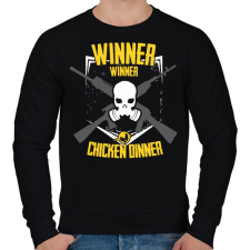 PRINTFASHION PUBG - WINNER WINNER CHICKEN DINNER - Férfi pulóver - Fekete férfi pulóver, kardigán