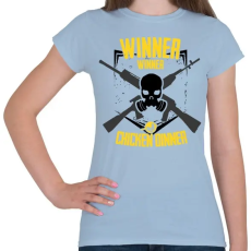 PRINTFASHION PUBG - WINNER WINNER CHICKEN DINNER - Női póló - Világoskék
