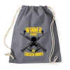 PRINTFASHION PUBG - WINNER WINNER CHICKEN DINNER - Sportzsák, Tornazsák - Grafitszürke