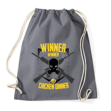 PRINTFASHION PUBG - WINNER WINNER CHICKEN DINNER - Sportzsák, Tornazsák - Grafitszürke tornazsák